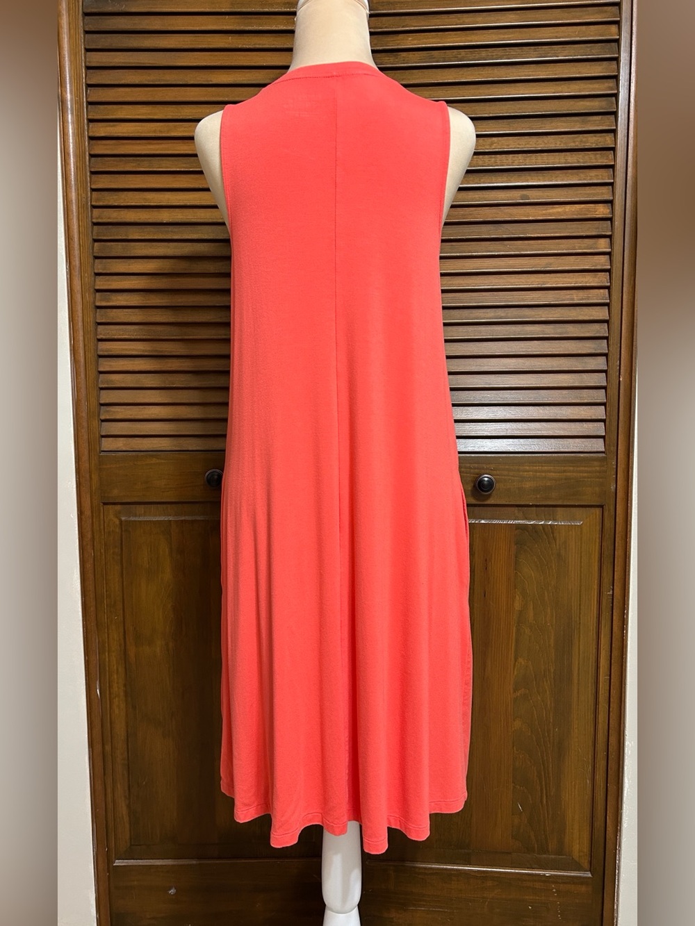 NWOT Time and Tru Qty 2 Sleeveless Knit Swing Dresses Side Pockets Size M - Picture 3 of 8